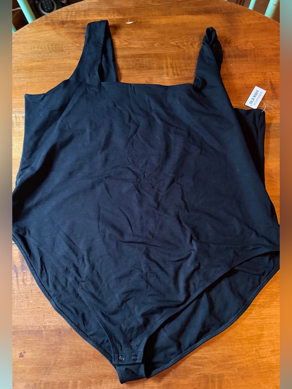 Old Navy Black Scoop Neck Tank Bodysuit